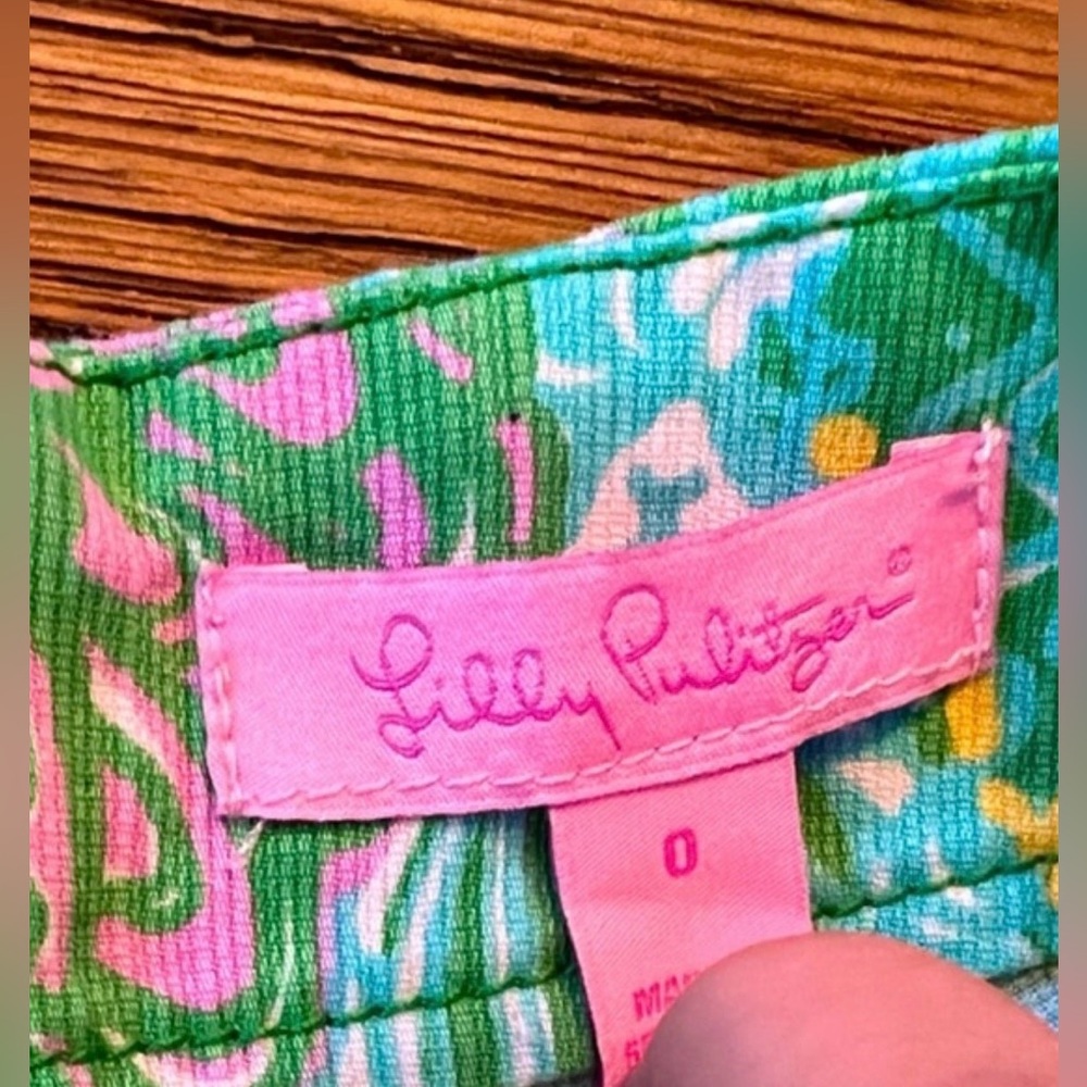 NWOT Vintage Lilly Pulitzer Dobby-Printed Deenie Shorts In Multi Sundance Print - Picture 7 of 17